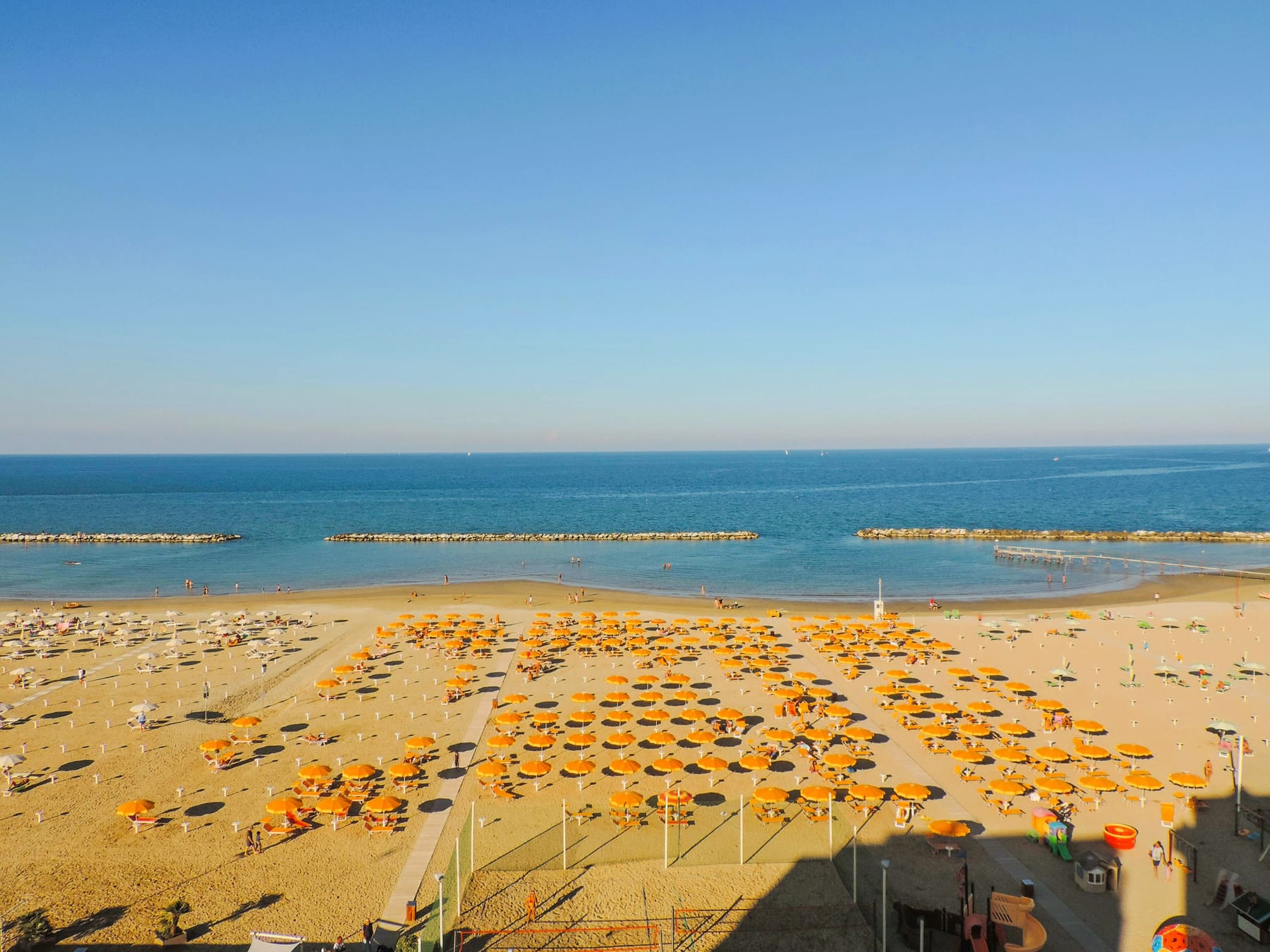 Spiaggia di Viserba a pochi passi dall'Hotel Criniera d'Oro